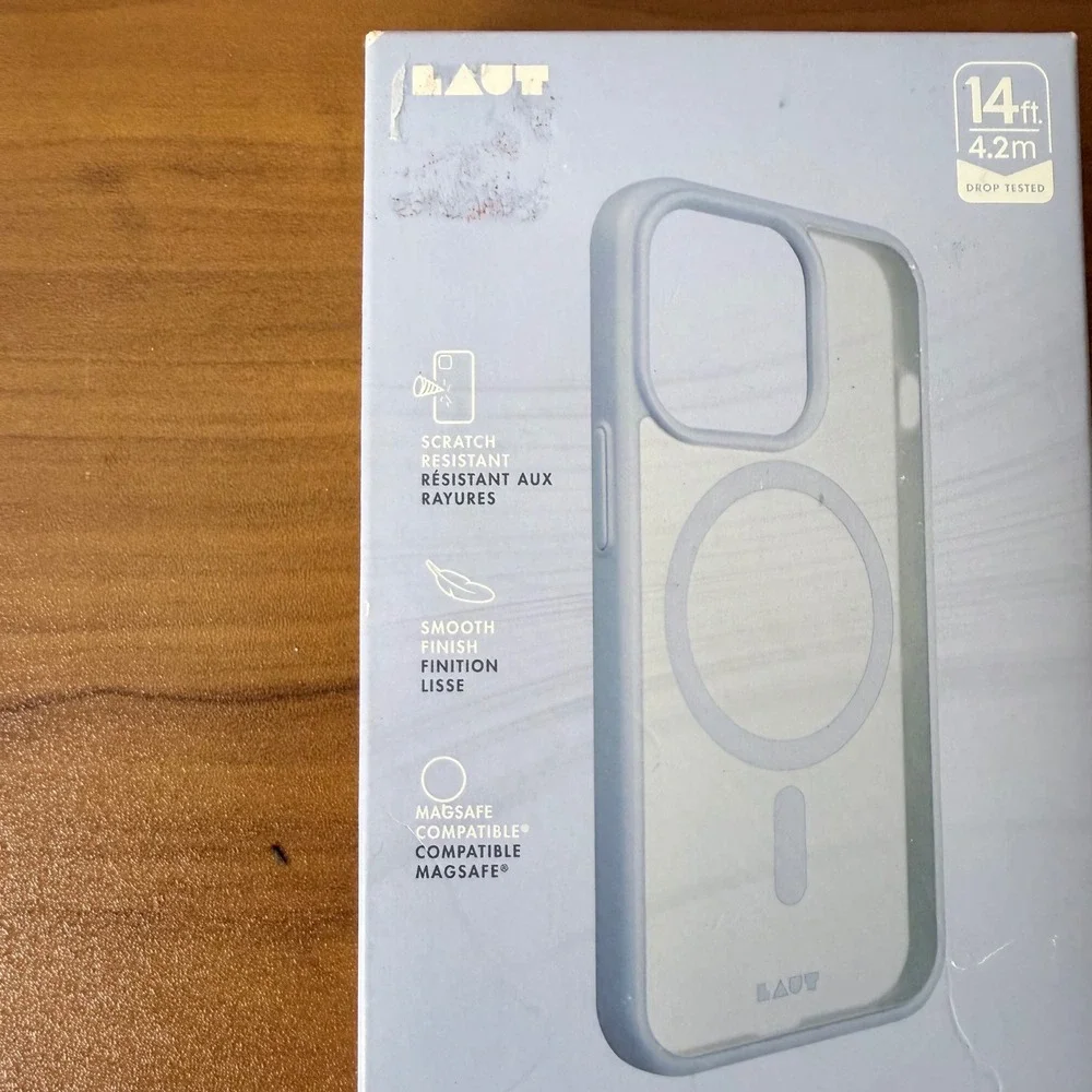 LAUT Huex‎ Protect iPhone 14 Pro Case Ocean Blue MagSafe 14ft Drop Protection